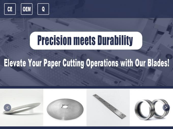 เครื่องตัดคาร์ไบดวอลฟ์เทนเมน มีดใบหมุนอุตสาหกรรม สําหรับการตัดกระดาษกลม สําหรับโรงงานผลิต 0