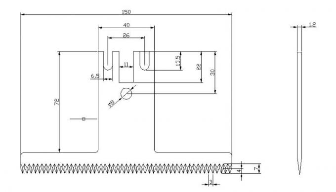 ผงบรรจุ มีดตัด กระเป๋าพลาสติกตัด Trimmer ด้าย serrated 0