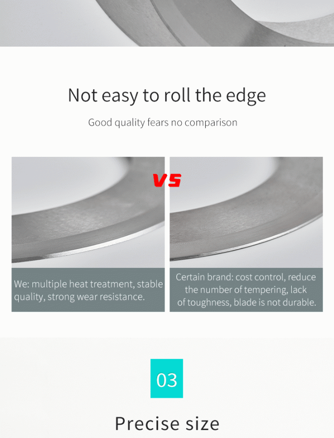 ใบมีดวงกลมสำหรับตัดความแม่นยำสูง 130 มม. สำหรับเครื่องตัดม้วนกระดาษอุตสาหกรรม มีดตัดใบมีดวงกลม 3